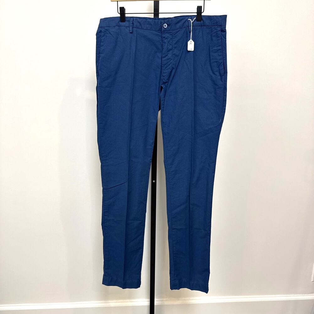 Mason's Em's Blue Pinstripe Cotton Straight Leg Chino Pants 54 NEW Trousers 38